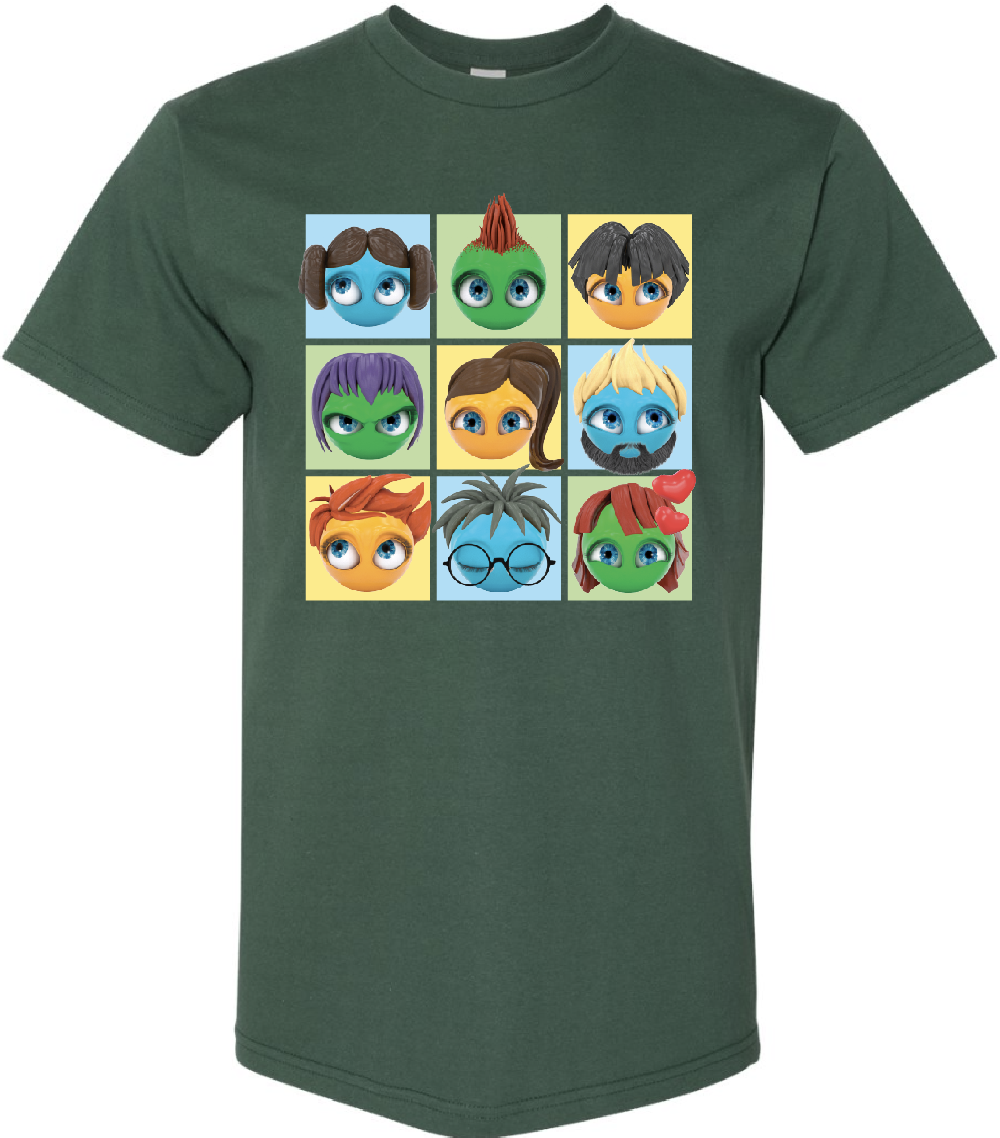 Avatar Faces T-Shirt Green
